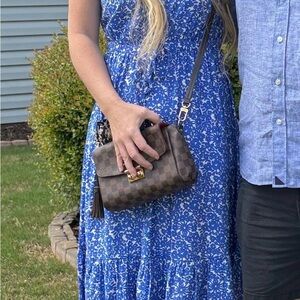 Sonoma Blue Floral Midi Dress